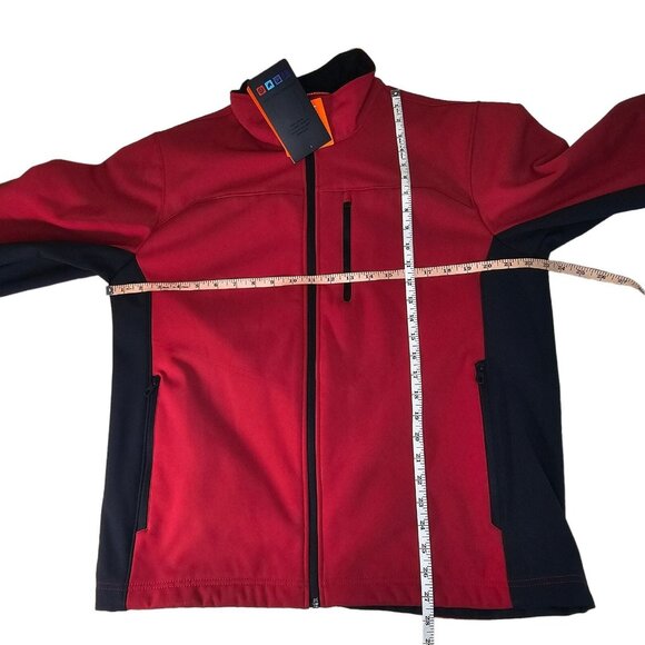Hawke Co Red Softshell Performance Fleece Lined Jacket Water Resistant Large NWT - Picture 5 of 13